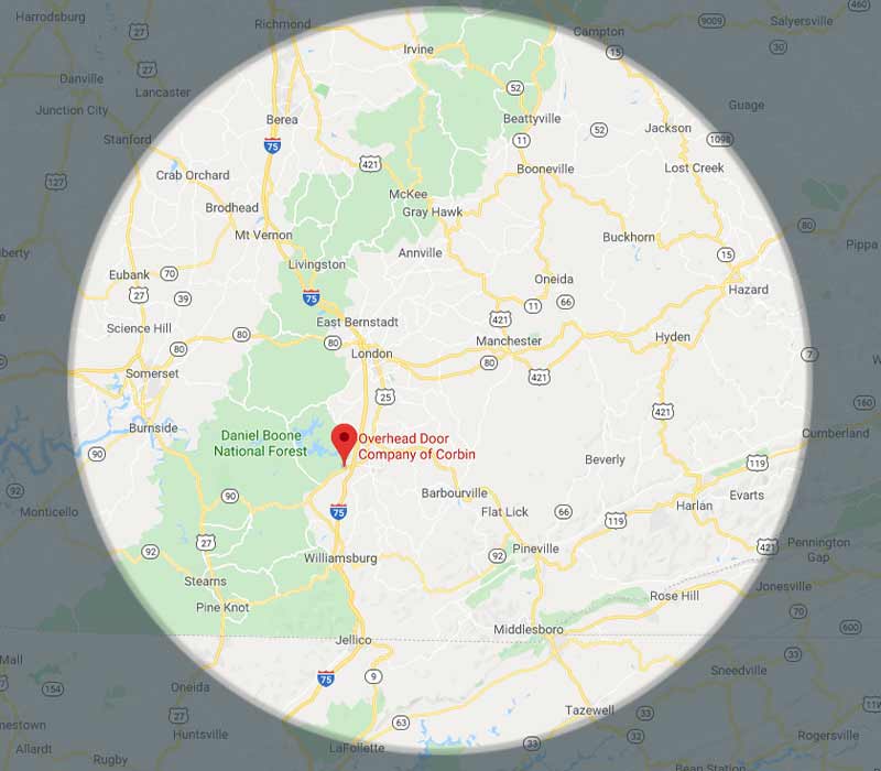 Overhead Door Company of Corbin™ Service Area